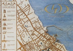 Plymouth 400 Year Commemorative Map detail